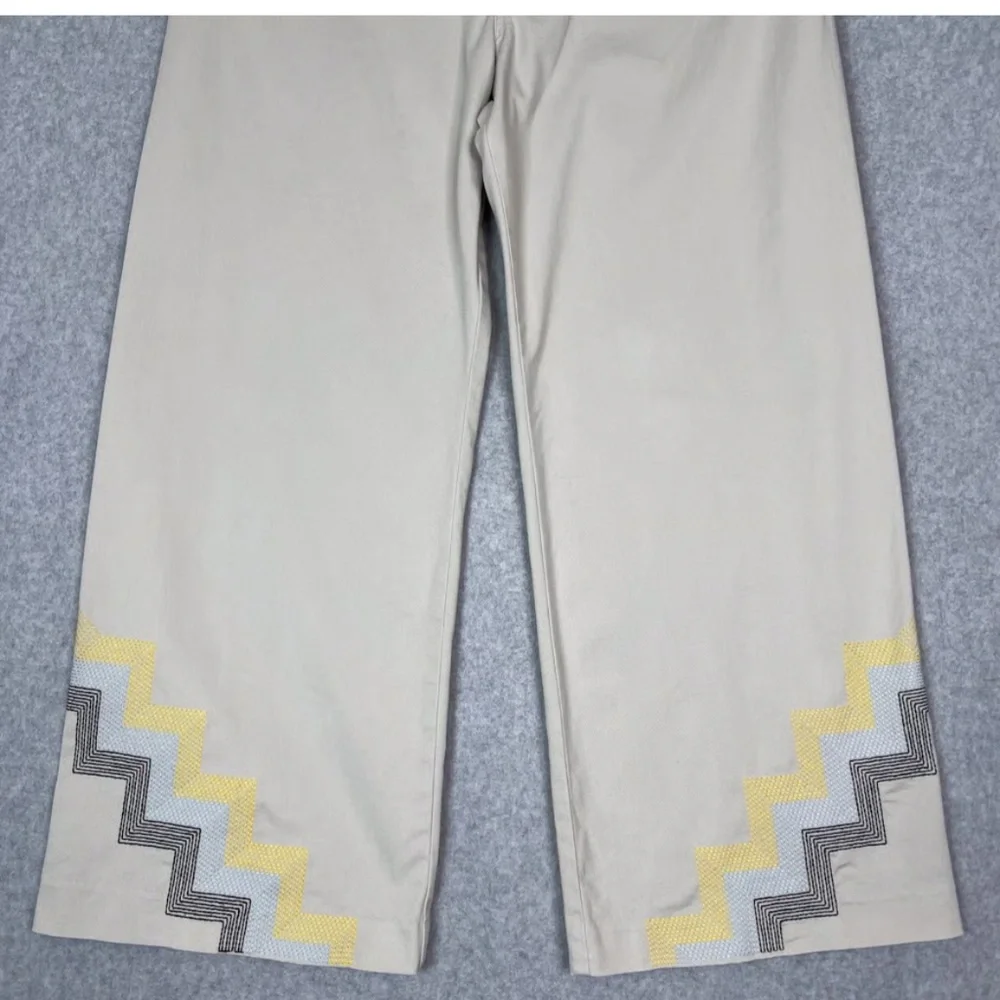 MAEVE BY ANTHROPOLOGIE HALLEE EMBROIDERED WIDE LEG PANTS SZ 10 - NWT - Picture 8 of 12